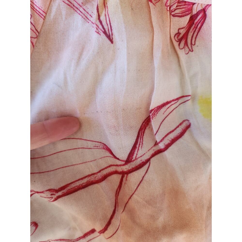NWD By Anthropologie Oversize Tiered Puff-Sleeve Dress Size XL Orange #B1404 - Picture 10 of 15